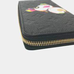 Louis Vuitton Black Monogram Empreinte Takashi Murakami Panda Zippy Wallet