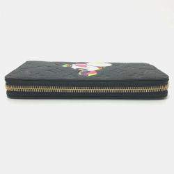 Louis Vuitton Black Monogram Empreinte Takashi Murakami Panda Zippy Wallet