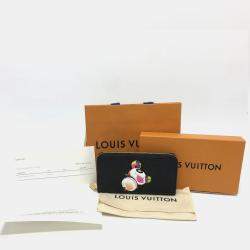 Louis Vuitton Black Monogram Empreinte Takashi Murakami Panda Zippy Wallet