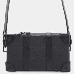 Louis Vuitton Black Monogram Taurillon Soft Trunk Shoulder Bag