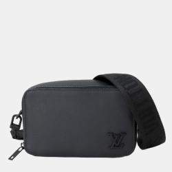 Louis Vuitton Black Leather Aerogram Alpha Wearable Shoulder Wallet
