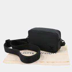 Louis Vuitton Black Leather Aerogram Alpha Wearable Shoulder Wallet
