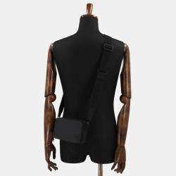 Louis Vuitton Black Leather Aerogram Alpha Wearable Shoulder Wallet