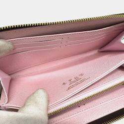 Louis Vuitton Brown Monogram Canvas Takashi Murakami Cherry Blossom Long Zippy Wallet
