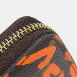 Louis Vuitton Orange Monogram Graffiti Zippy Wallet