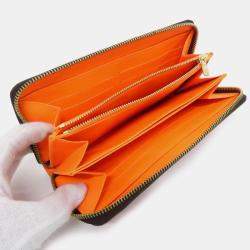 Louis Vuitton Orange Monogram Graffiti Zippy Wallet