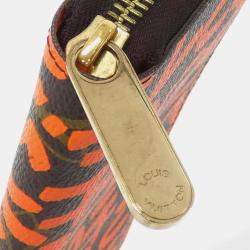 Louis Vuitton Orange Monogram Graffiti Zippy Wallet