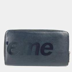 Louis Vuitton Noir Black Epi Leather Zippy Organizer Long Wallet