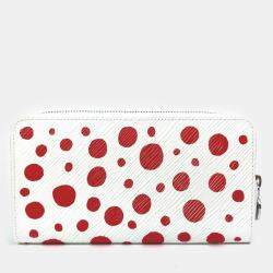Louis Vuitton Red/White Epi Leather Yayoi Kusama Long Zippy Wallet