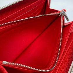 Louis Vuitton Red/White Epi Leather Yayoi Kusama Long Zippy Wallet