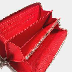 Louis Vuitton Red/White Epi Leather Yayoi Kusama Long Zippy Wallet