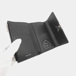  Louis Vuitton Black Multi-color Taurillon Leather Compact Portefeuille Capucines Wallet