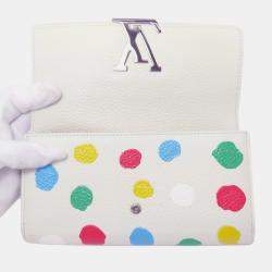 Louis Vuitton White Taurillon Leather Portefeuille Capucines Long Wallet