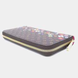 Louis Vuitton Brown Multi-color Monogram Canvas Takashi Murakami Collaboration Long Zippy Wallet