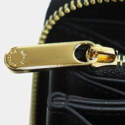 Pre Owned  Louis Vuitton Black/Gold Monogram Mahina Leather Long Round Zippy Wallet