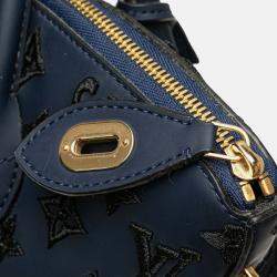 Louis Vuitton Navy Blue Monogram Addiction Lockit Vertical MM