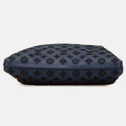 Louis Vuitton Navy Blue Monogram Addiction Lockit Vertical MM