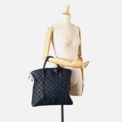 Louis Vuitton Navy Blue Monogram Addiction Lockit Vertical MM