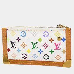 Louis Vuitton White Multicolor Monogram Pochette Cles Coin Purse