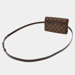 Louis Vuitton Damier Ebene Canvas Pochette Florentine Belt Bum Bag 