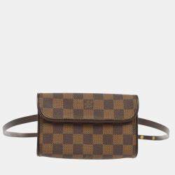 Louis Vuitton Damier Ebene Canvas Pochette Florentine Belt Bum Bag 