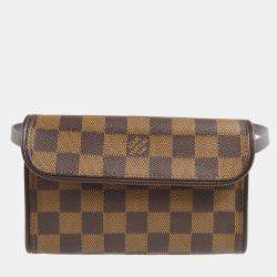 Louis Vuitton Damier Ebene Canvas Pochette Florentine Belt Bum Bag 