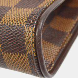 Louis Vuitton Damier Ebene Canvas Pochette Florentine Belt Bum Bag 
