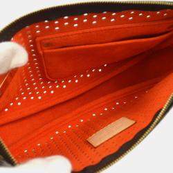 مملوكة مسبقًا حقيبة كتف لوي فيتون بوشيت أسيسوريه كانفاس مونوغرام مثقبة بني/برتقالي