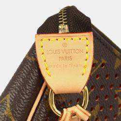 مملوكة مسبقًا حقيبة كتف لوي فيتون بوشيت أسيسوريه كانفاس مونوغرام مثقبة بني/برتقالي