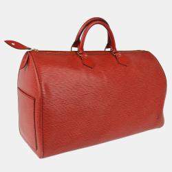 Louis Vuitton Red Epi Speedy 40 Duffle Handbag