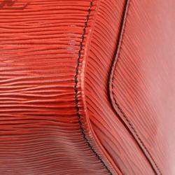 Louis Vuitton Red Epi Speedy 40 Duffle Handbag