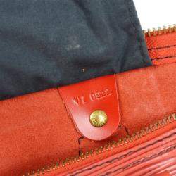 Louis Vuitton Red Epi Speedy 40 Duffle Handbag