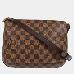 Pre Owned Louis Vuitton Damier Musette Tango Long Shoulder Bag