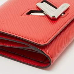 Louis Vuitton Coquelicot Epi Leather Twist Compact Wallet 