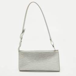 Louis Vuitton Silver Epi Leather Pochette Accessoires Bag