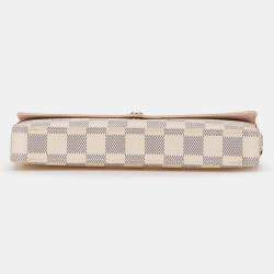 Louis Vuitton Pink/White Damier Azur Calfskin Pochette Felicie