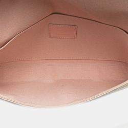 Louis Vuitton Pink/White Damier Azur Calfskin Pochette Felicie