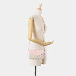 Louis Vuitton Pink/White Damier Azur Calfskin Pochette Felicie