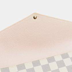 Louis Vuitton Pink/White Damier Azur Calfskin Pochette Felicie