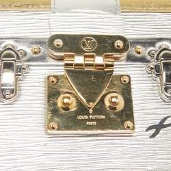 Louis Vuitton Silver/Gold Epi Leather Petite Malle Bag
