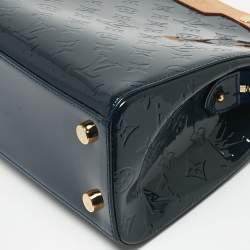 Louis Vuitton Bleu Nuit Monogram Vernis Brea MM Bag