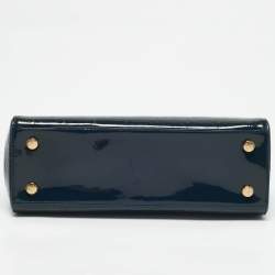 Louis Vuitton Bleu Nuit Monogram Vernis Brea MM Bag