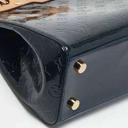 Louis Vuitton Bleu Nuit Monogram Vernis Brea MM Bag