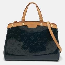 Louis Vuitton Bleu Nuit Monogram Vernis Brea MM Bag