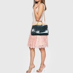 Louis Vuitton Bleu Nuit Monogram Vernis Brea MM Bag