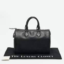 Louis Vuitton Black Epi Leather Speedy 30 Bag