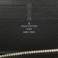Louis Vuitton Black Brown Monogram Macassar Zippy Dragonne Wallet