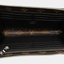 Louis Vuitton Black Brown Monogram Macassar Zippy Dragonne Wallet