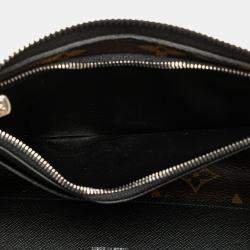 Louis Vuitton Black Brown Monogram Macassar Zippy Dragonne Wallet