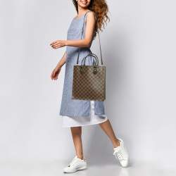Louis Vuitton Damier Ebene Canvas Sac Plat PM Bag